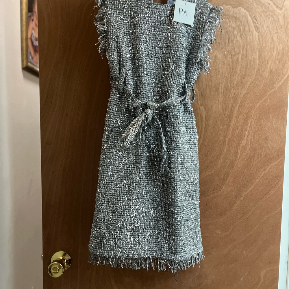 NWT Paisley Silver Tweed Dress size 8